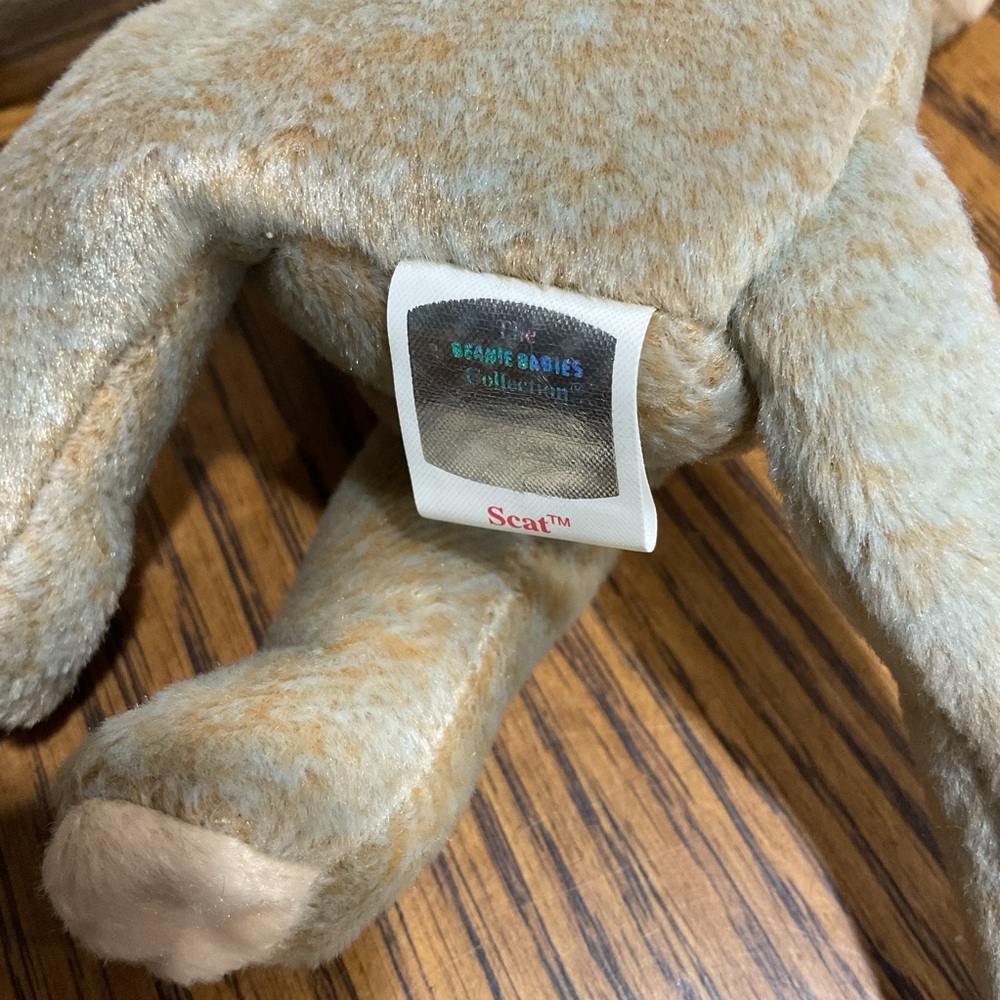 Ty Beanie Babies Cat 🐈 Set: Gray Prance, White Flip, Tan Scat, Light Brown Nip - Picture 6 of 12